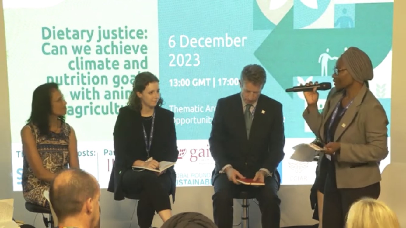 Namukolo Covic moderating the informative discussion. Photo: ILRI 